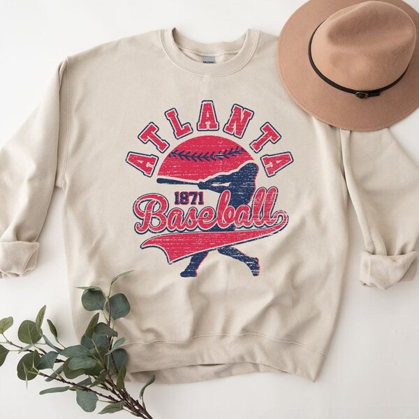 Vintage Bootleg 90s Atlanta Braves Sweatshirt, Retro Baseball Shirt For Mens Womens, Gift For Him/Her, Atlanta Baseball, Braves Fan Gift