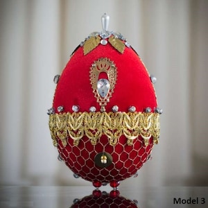 Set van 5 Handgemaakte Faberge Eieren - meer ontwerpen in product galerie Deel 1
