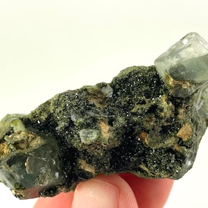 Epidote with Quartz from Hakkari Turkey,Mineral,Collection,Collectibles,Epidote Crystal,Epidote from Turkey,TurkishEpidote N33