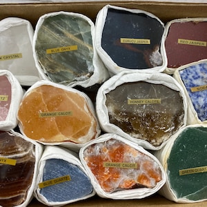 One Box Mix polished Minerals,Flat minerals,Wholesale Minerals,Set Minerals,Natural Crystal,Specimen,Collection, Collector,Natural,Polished,