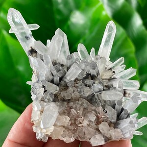 Very rare Transparent Quartz with Inclusions Hematite from 9th September mine,Madan, Bulgaria,Crystal Quartz,Quartz Cluster,Home Decor