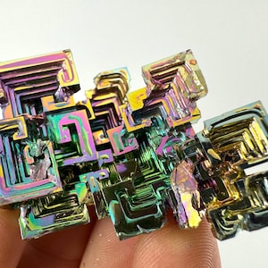 Rainbow Bismuth Cluster,Bismuth Specimen,Bismuth Crystal,Lab Grown Stone,Home Decor, Colourful Crystal,Pieces Bismuth,Bismuth Colourful.