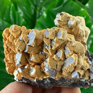 Galena with Calcite from Krushev dol mine ,Madan,Bulgaria,Mineral,Crystal,Home decor,Collection N540