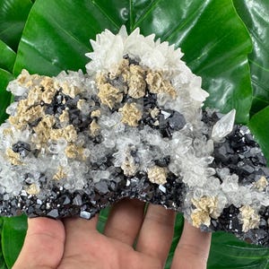 Amazing Quartz with Sphalerite, Brown Rhodochrosite,Calcite from Trepca,Kosovo,Trepca Stari Trg Mine,Trepca complex,Mitrovica,N563