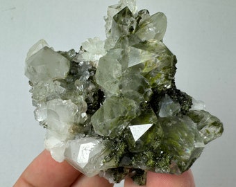 Large Epidote with Quartz from Hakkari Turkey,Mineral,Collection,Collectibles,Epidote Crystal,Epidote from Turkey,TurkishEpidote N5