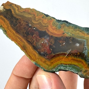 Seltener polierter Orpheus-Achat aus Bulgarien, Geode, natürlicher Rhodope-Bergachat, Sammler-Mineralprobe