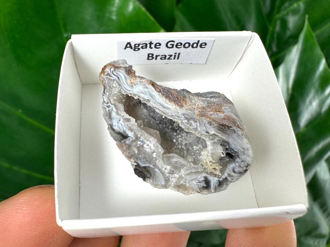 Brazilian Agate Geode: Natural Stone for Home Decor (4x4 Cm) - Etsy