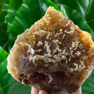 Large Yellow Fluorite with Dolomite from Moscona Mine,Spain,Mineral Specimen,Yellow Fluorite,Fluorite from Spain,Collection,Big Fluorite,