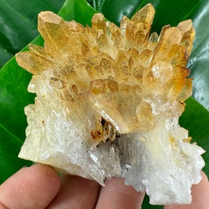 Transparent Quartz with Limonite from 9th September mine,Madan,Bulgaria,Transparent Quartz,Quartz Cluster,Home Decor, Energy Crystal,