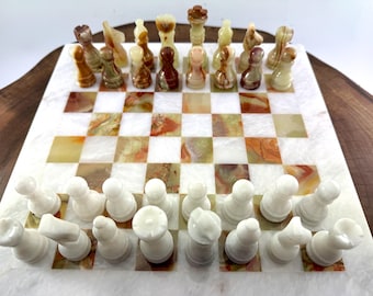 Beautiful Chess Onyx and Marble ,Unique Handmade Marble Chess Set,Best Selling Chess,Unique Gifts,Gifts for Him,Chess Onix,Chess Marble Onix