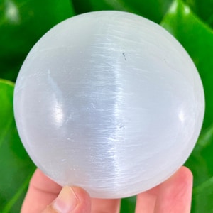 Esfera de selenita de 80 mm, esfera, decoración del hogar, bola de selenita, esfera grande de selenita, esfera grande de selenita, interior, bolas de selenita