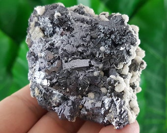 Beautiful Galena with Sphalerite and Calcite from Bulgaria,Crystal,Mineral,Natural,Cluster,Specimen,Stone,Rocks, Galena and Calcite,rare