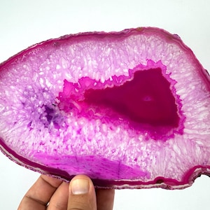 Extra Large Polished Sliced Agate +FREE Stand, Double Sided from Brazil,Agate Stone,Agate Necklace,Home Decor,Office decor,Large Agate