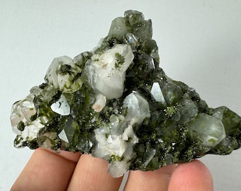 Large Epidote with Quartz from Hakkari Turkey,Mineral,Collection,Collectibles,Epidote Crystal,Epidote from Turkey,TurkishEpidote N5