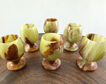 Vintage Natürliche Onyx Becher: Home Decor Cordials