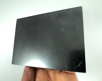 12x9cm Shungite Tile from Karelia,Russia,Healing Stone Plate,EMF Protection,Energy Tiles,Crystal Karelia,Big Tile Shungite,Healing Shungite