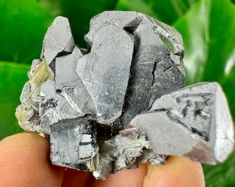 Increíble Galena con Calcopirita de la mina Borieva, Madan, Bulgaria, Mineral Natural, Espécimen, Racimo, Cristal, Piedra