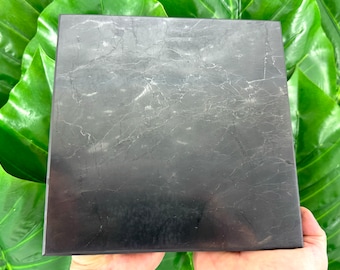 20x20x2cm Shungite Tile from Karelia,Russia,Healing Stone Plate,EMF Protection,Energy Tiles,Crystal Karelia,Big Tile Shungite,Large Tile,Big