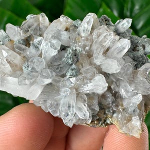 Transparent Quartz with Chlorite from Borieva mine,Madan,Bulgaria,,Mineral,Specimen,Calcite Collector’s,minerals,N55