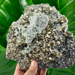 AMAZING Large Pyrite with Sphalerite and Quartz from Borieva mine,Madan,Bulgaria,Mineral,Specimen,Collection,Pyrite