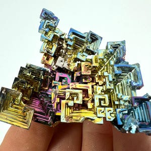 Rainbow Bismuth Cluster,Bismuth Specimen,Bismuth Crystal,Lab Grown Stone,Home Decor, Colourful Crystal,Pieces Bismuth,Bismuth Colourful.