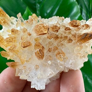 Transparent Quartz with Limonite from 9th September mine,Madan,Bulgaria,Transparent Quartz,Quartz Cluster,Home Decor, Energy Crystal,