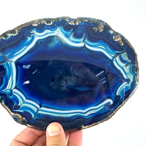 Extra Large Polished Sliced Agate +FREE Stand, Double Sided from Brazil,Agate Stone,Agate Necklace,Home Decor,Office decor,Large Agate