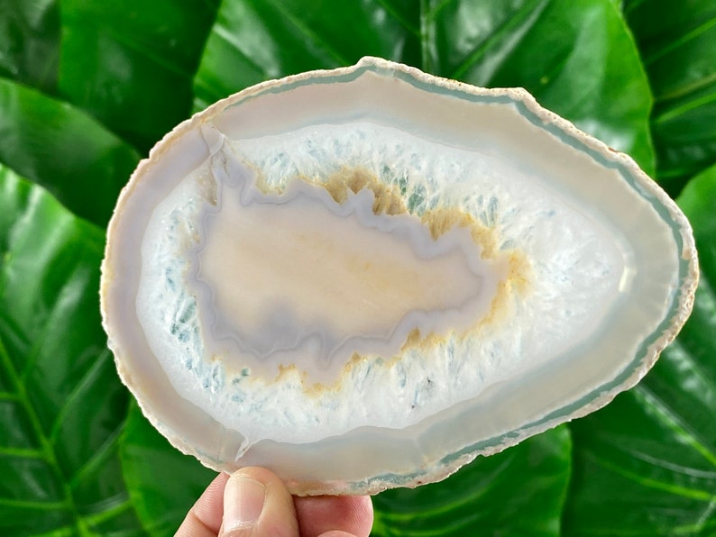 Double Sided from Brazil,Agate Stone,Agate Necklace,Home Decor,Office decor,Large Agate FREE Stand Amazing Large Polished Sliced Agate
