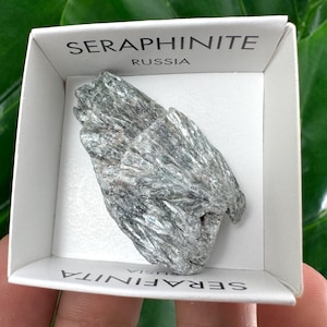 Serafinita rara de Rusia, Ejemplares minerales, Rocas y minerales (Caja - 4 x 4 cm)