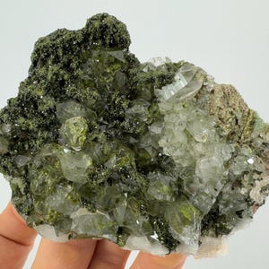 Epidote with Quartz from Hakkari Turkey,Mineral,Collection,Collectibles,Epidote Crystal,Epidote from Turkey,TurkishEpidote N29