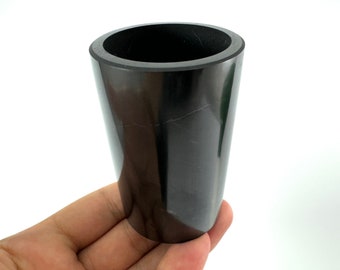 7cm Shungite Cup for water from Karelia,Russia,Carved from a solid piece of shungite stone,High quality Shungite,