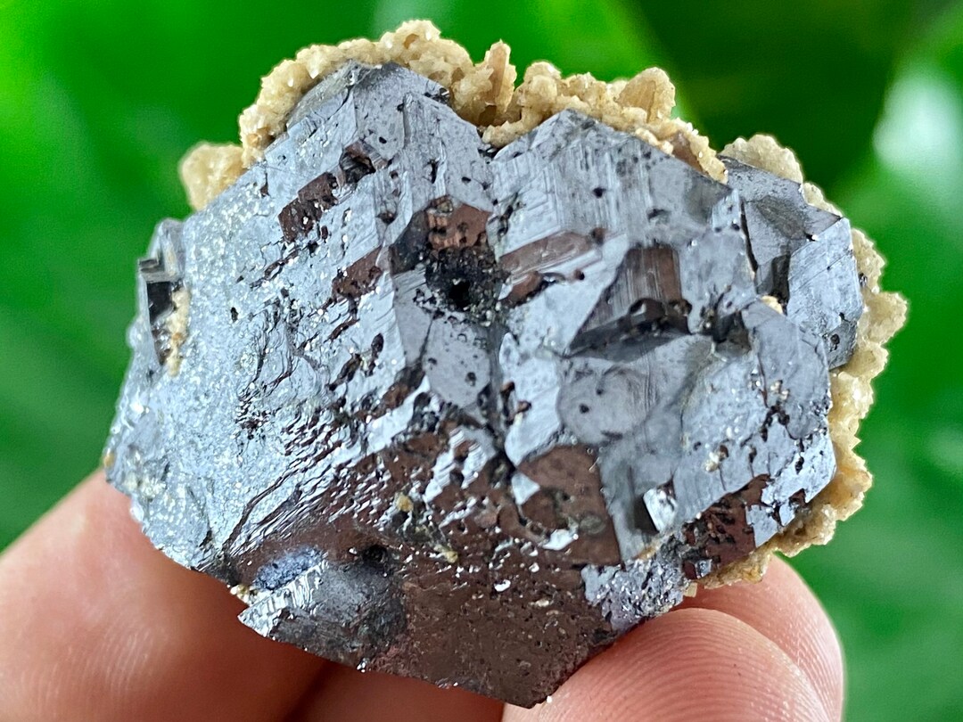 Galena With Calcite From Bulgaria,madan,krushev Dol Mine, Spinel Galena