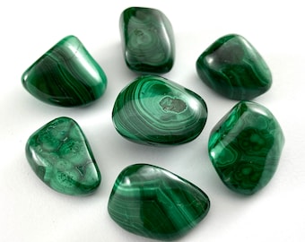 One (1) Malachite Medium Tumbled Stones,green Gemstones Tumbled Malachite Extra Quality,Malachite crystal,Green Malachite,Natural Crystal