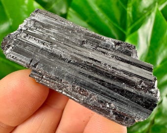 Raw Black Tourmaline Log: Mineral Specimen, Crystal Chunk