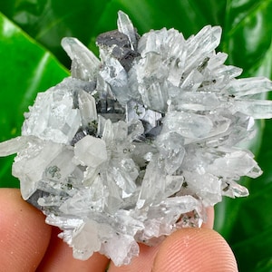 Transparent Quartz with Sphalerite from 9th September mine,Madan,Bulgaria,Transparent Quartz,Quartz Cluster,Home Decor, Energy Crystal,