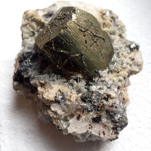 Pyrite,Calcite,Quartz from Bulgaria,Minerals and Crystals,Mineral,Crystal,Specimen,Natural,Rocks,Stone,Fool&#39;s gold,Golden Pyrite,Pyrite,Cubs