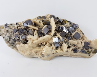 Rare  Calcite with Galena,Sphalerite and Chalcopyrite  from Bulgaria Madan,9th Septemvri mine  Cristal,Mineral