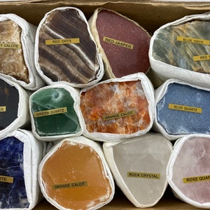 One Box Mix polished Minerals,Flat minerals,Wholesale Minerals,Set Minerals,Natural Crystal,Specimen,Collection, Collector,Natural,Polished,
