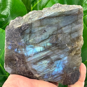 Duży polerowany labradoryt, naturalny kryształ, kryształ energetyczny do wystroju domu, klaster, kryształ labradorytu, minerał labradorytu, specjalny prezent, N3
