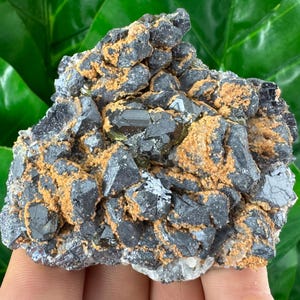 Amazing Galena with Gem Sphalerite and Calcite from Krushev dol mine,Madan,Bulgaria,Mineral Specimen,Mineral Collection,Energy CrystalN511