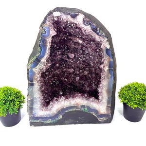 Large Geode Amethyst from Brazil,Geode Amethyst,Big Geode Amethyst Crystal,Mineral Specimen,Purple Quartz,Home Decor,Interior,Amethyst