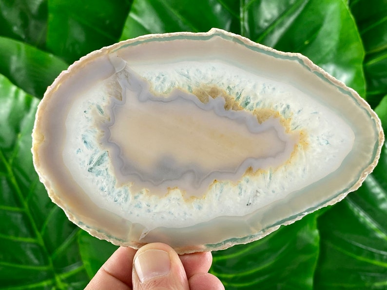 Double Sided from Brazil,Agate Stone,Agate Necklace,Home Decor,Office decor,Large Agate FREE Stand Amazing Large Polished Sliced Agate