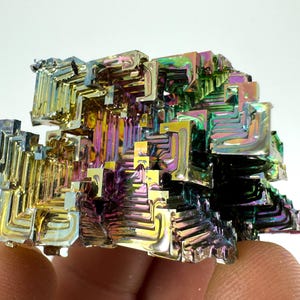 Rainbow Bismuth Cluster,Bismuth Specimen,Bismuth Crystal,Lab Grown Stone,Home Decor, Colourful Crystal,Pieces Bismuth,Bismuth Colourful.