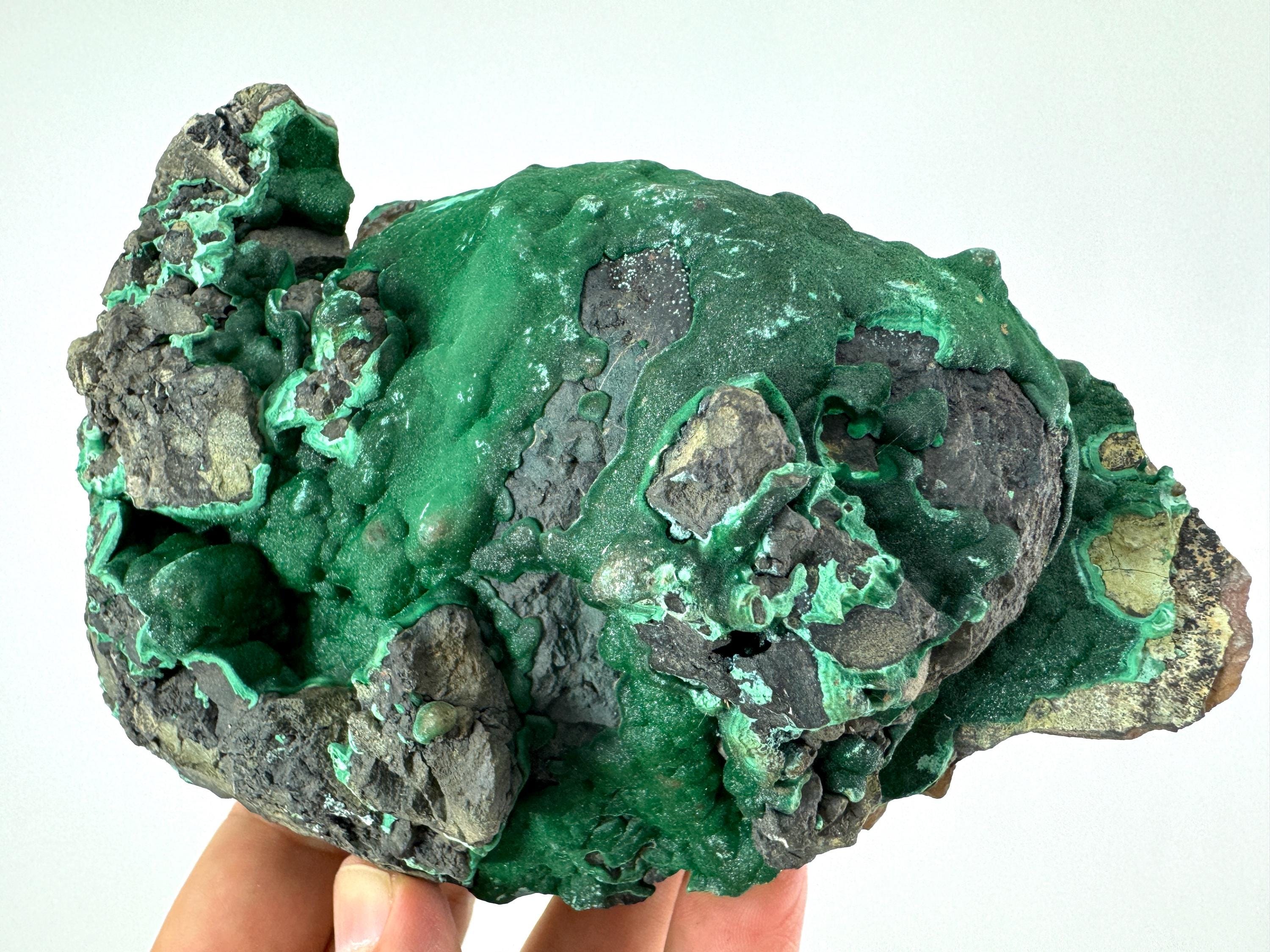 Large Congo Malachite Specimen: Natural Green Crystal, Home Decor (578 ...