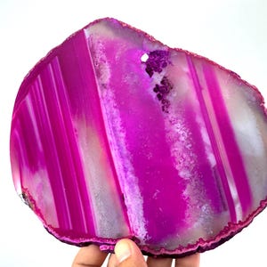 Extra Large Polished Sliced Agate +FREE Stand, Double Sided from Brazil,Agate Stone,Agate Necklace,Home Decor,Office decor,Large Agate