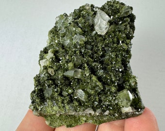 Large Epidote with Quartz from Hakkari Turkey,Mineral,Collection,Collectibles,Epidote Crystal,Epidote from Turkey,TurkishEpidote N5