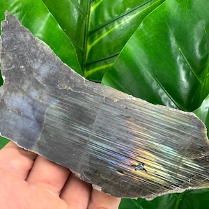 Duży polerowany labradoryt, naturalny kryształ, kryształ energetyczny do wystroju domu, klaster, kryształ labradorytu, minerał labradorytu, specjalny prezent, N3