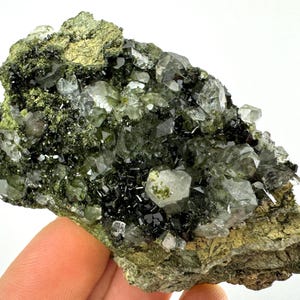 Epidote with Quartz from Hakkari Turkey,Mineral,Collection,Collectibles,Epidote Crystal,Epidote from Turkey,TurkishEpidote N34