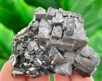 Galena esquelética con esfalerita de la mina 9 de septiembre, Madan, Bulgaria, Mineral, Cristal, Muestra, Cristal natural, Oro de los tontos, Pirita, Pirita