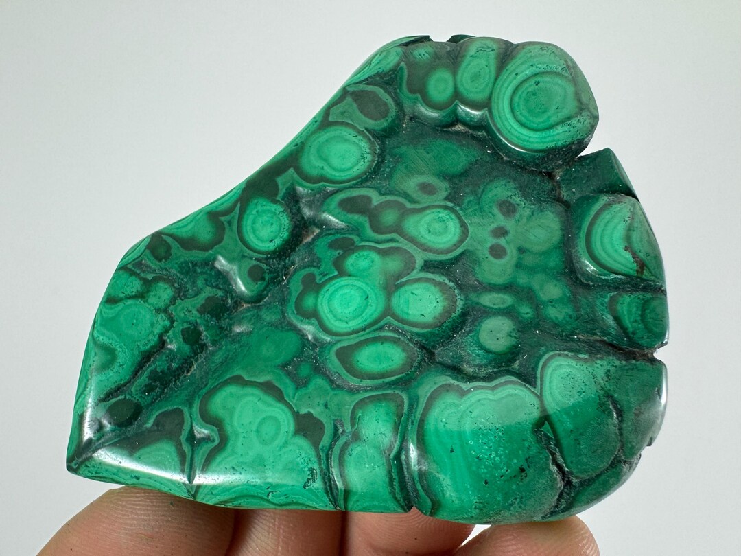 thumbnail image 2 of Green Malachite Round Polished Gemstone Beads - 4mm 6mm 8mm 10mm - Perfect Gems 2 of 5
